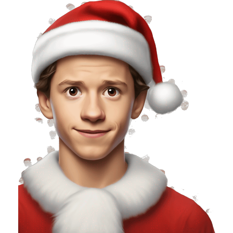 Tom Holland as santa claus emoji