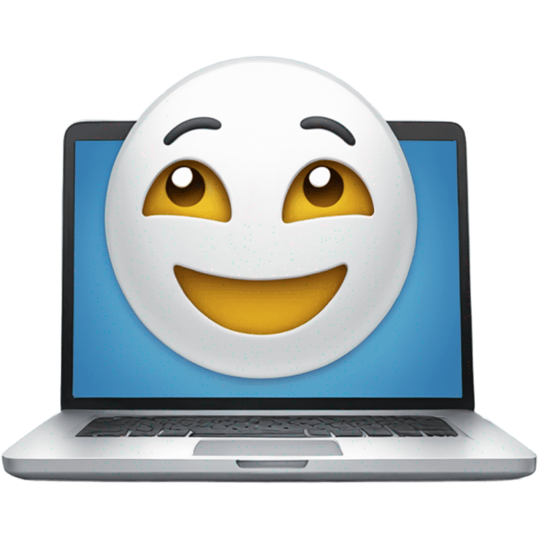 Happy laptop emoji