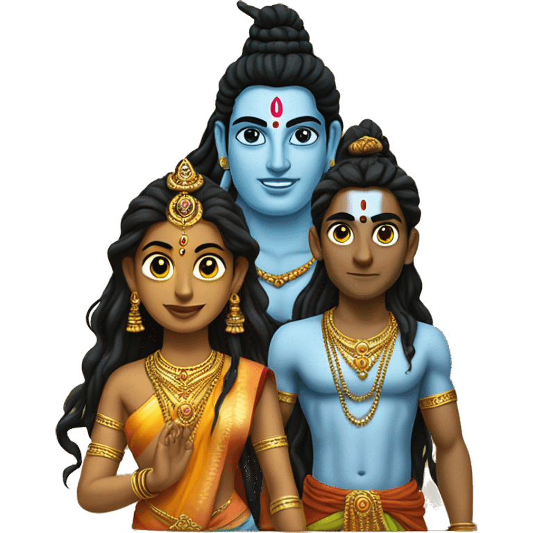 Lord shiva and parvathi  emoji