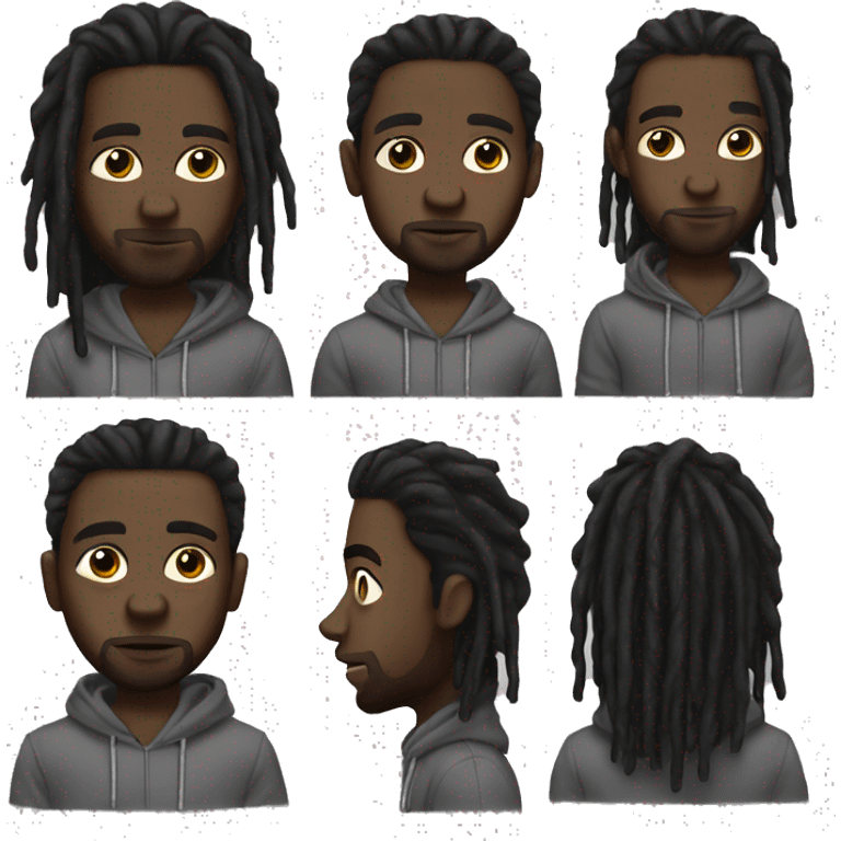 a black dude wit a sp5der hoodie and dreads emoji