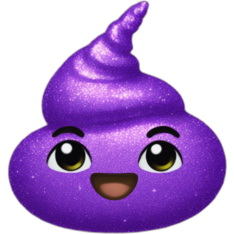 Glitter poo emoji