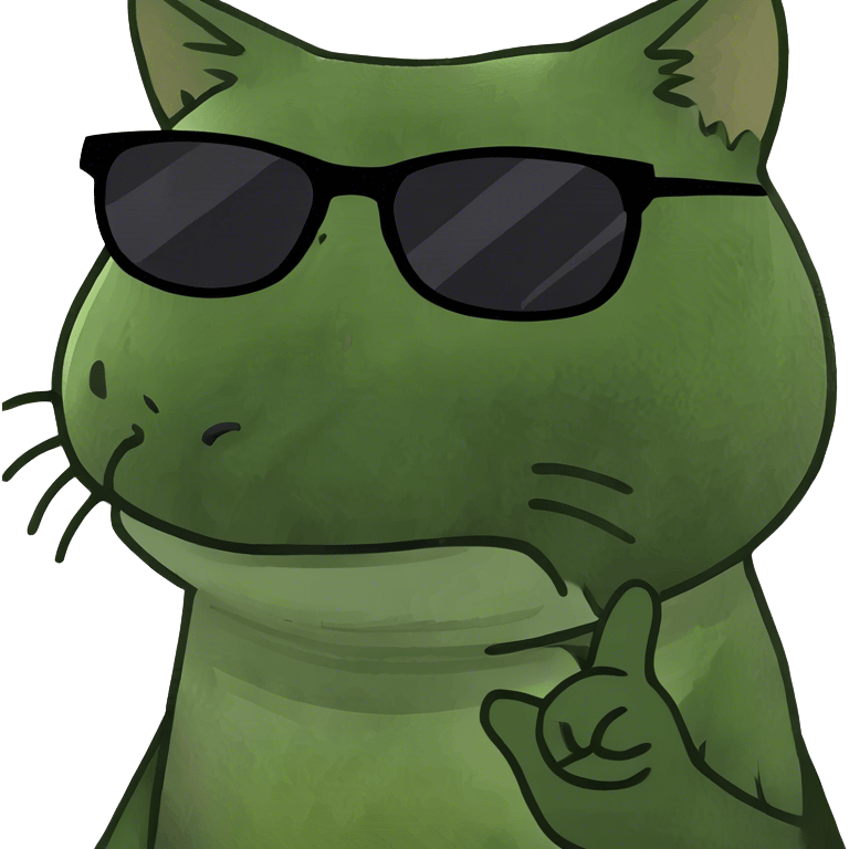 Cat with sunglasses emoji