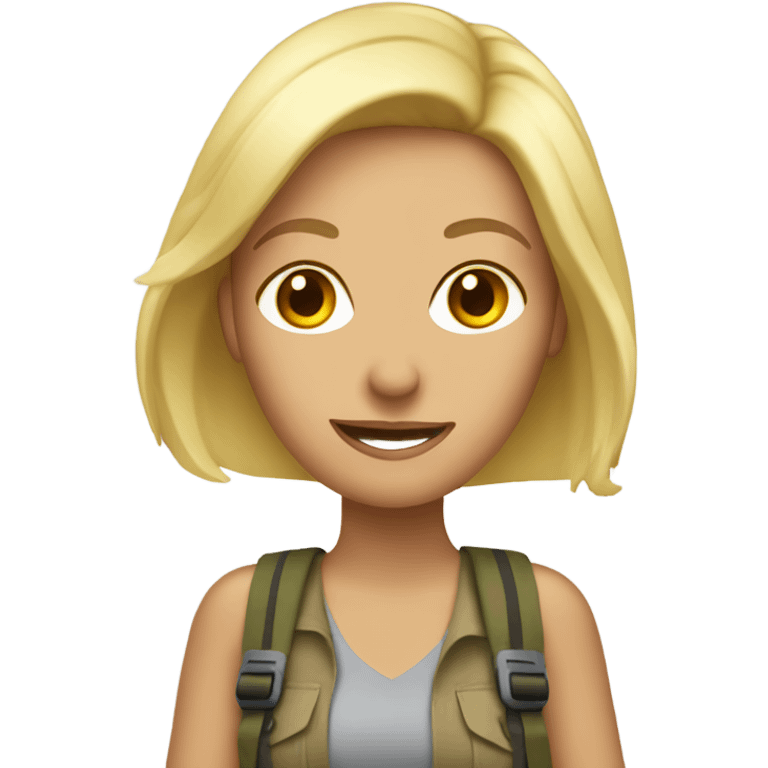 Blonde woman traveling to Costa Rica  emoji