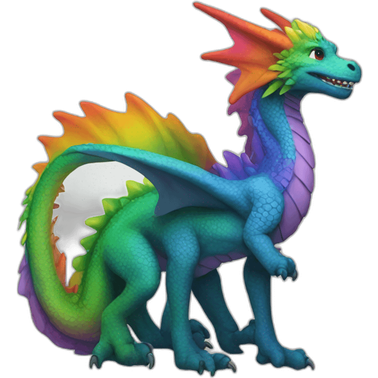 Gay dragon emoji