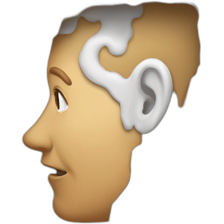 Persons head inside of toilet sideview funny emoji