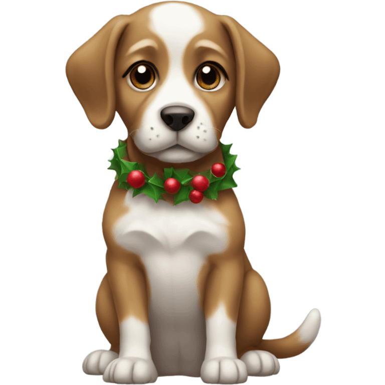 Christmas puppy emoji