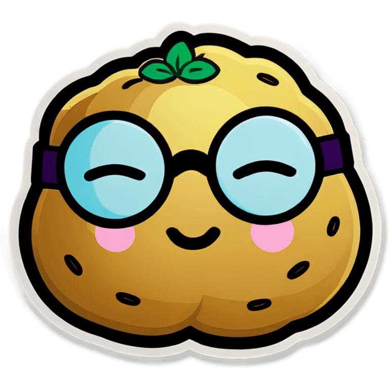 Sleepy potato with eye mask emoji