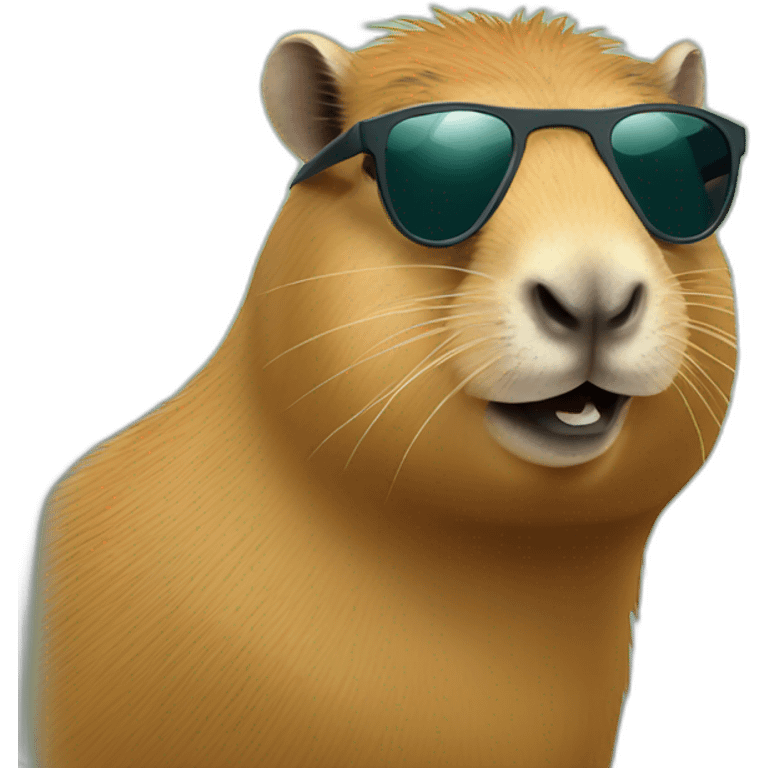 Capybara with sunglassess emoji