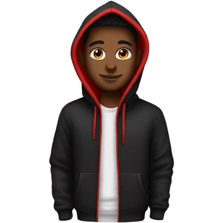 Black and red hoodie  emoji