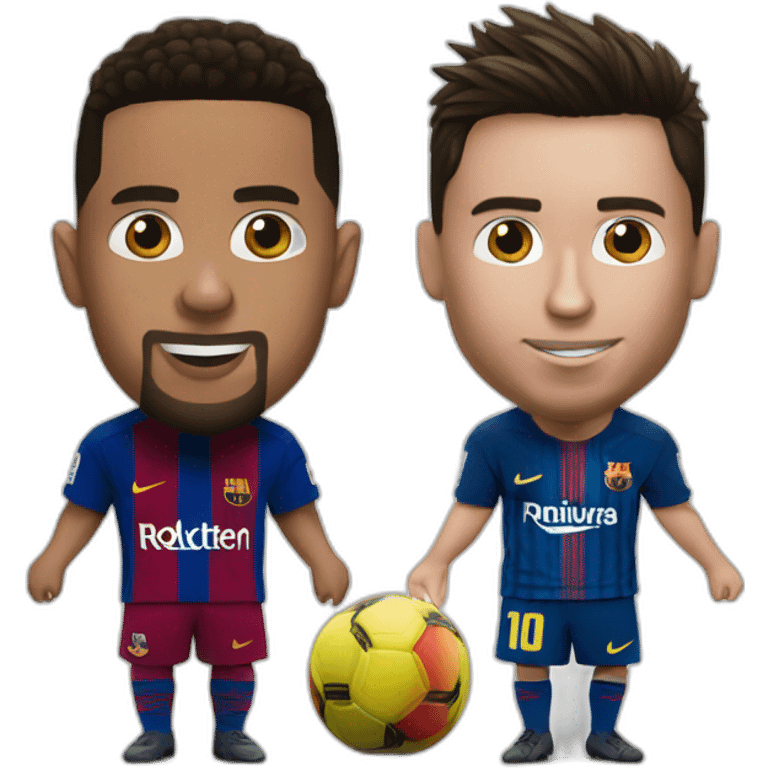 RONALDO tacle messi emoji