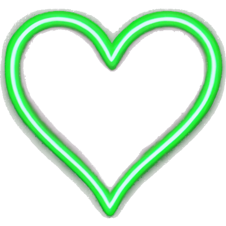 Neon green heart emoji