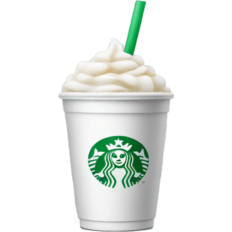 White strabucks drink with ice  emoji