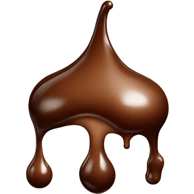 Chocolate water drop emoji