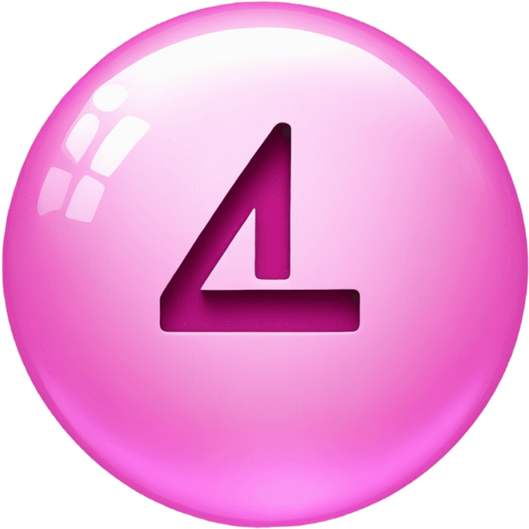 Bubble pink number 4 emoji