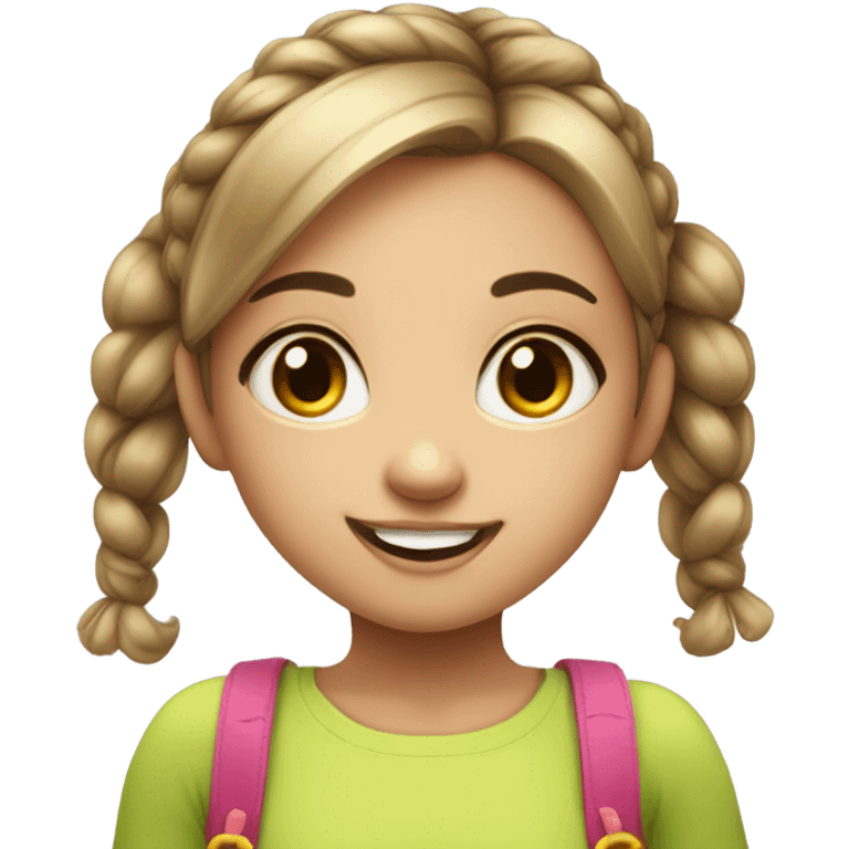 Cute portrait of girl emoji