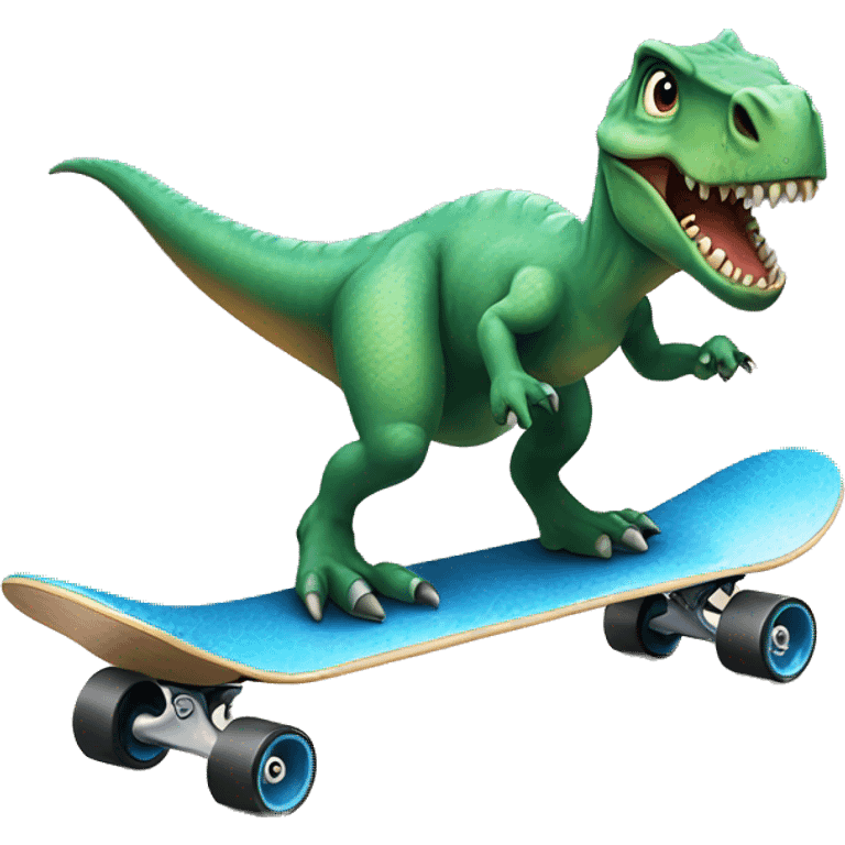 dinosaur on skateboard  emoji