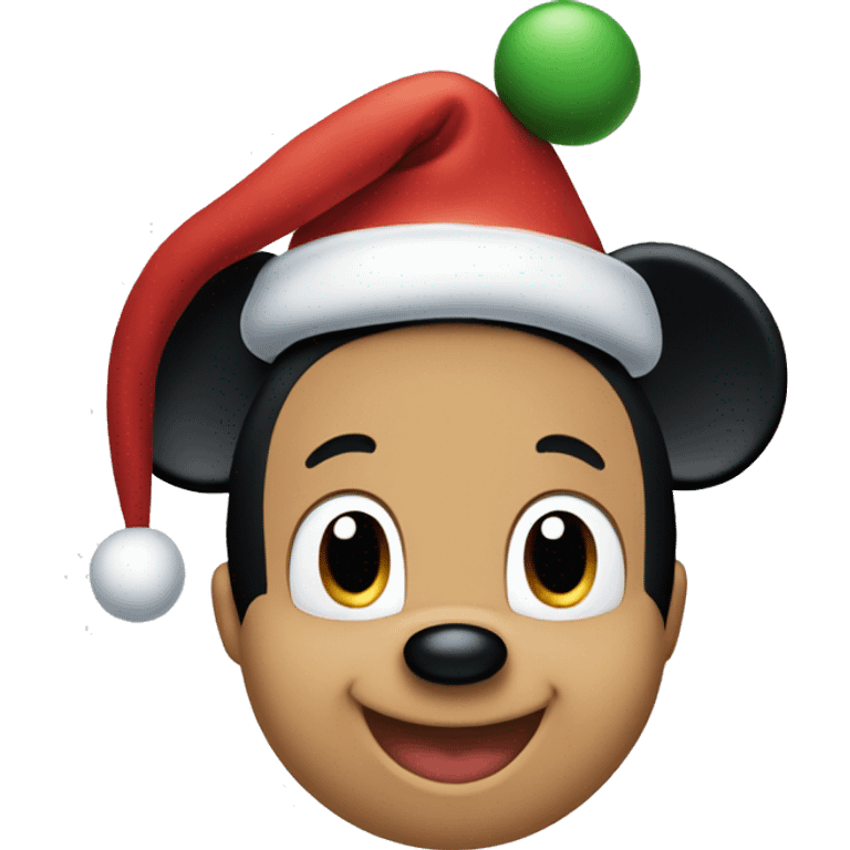 Christmas Mickey Mouse emoji