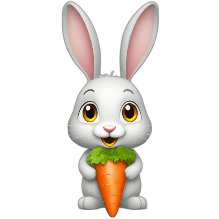 rabbit with carrot emoji