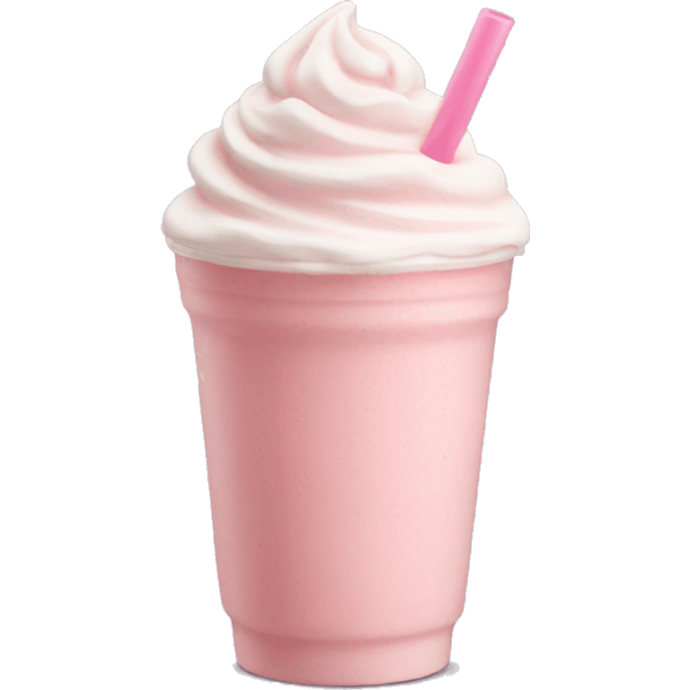 Pastel pink frappe emoji