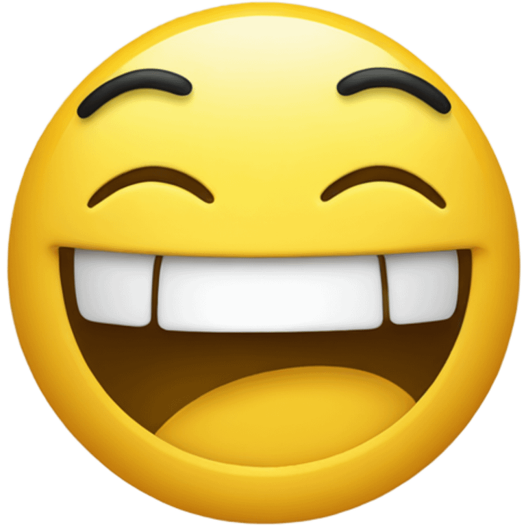 Laughing with two thumbs up. Basic yellow emoji format. emoji