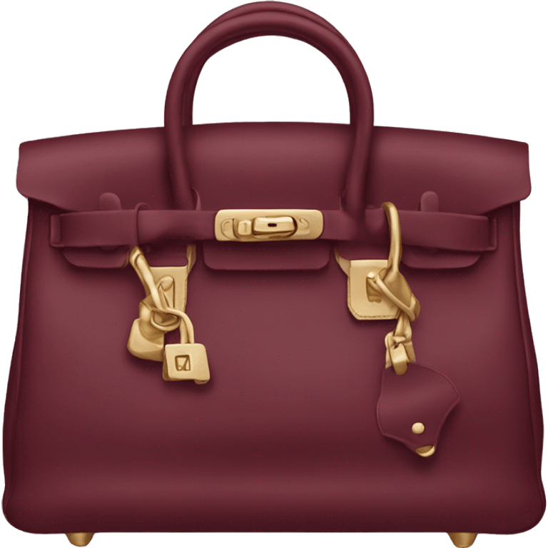 Birkin bag burgundy  emoji