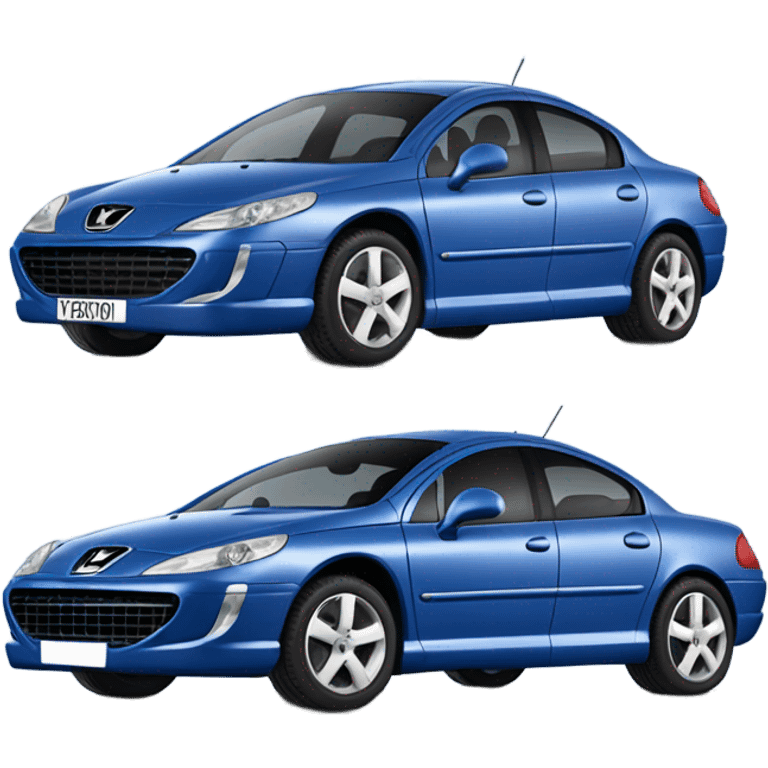 Peugeot 407 azul emoji