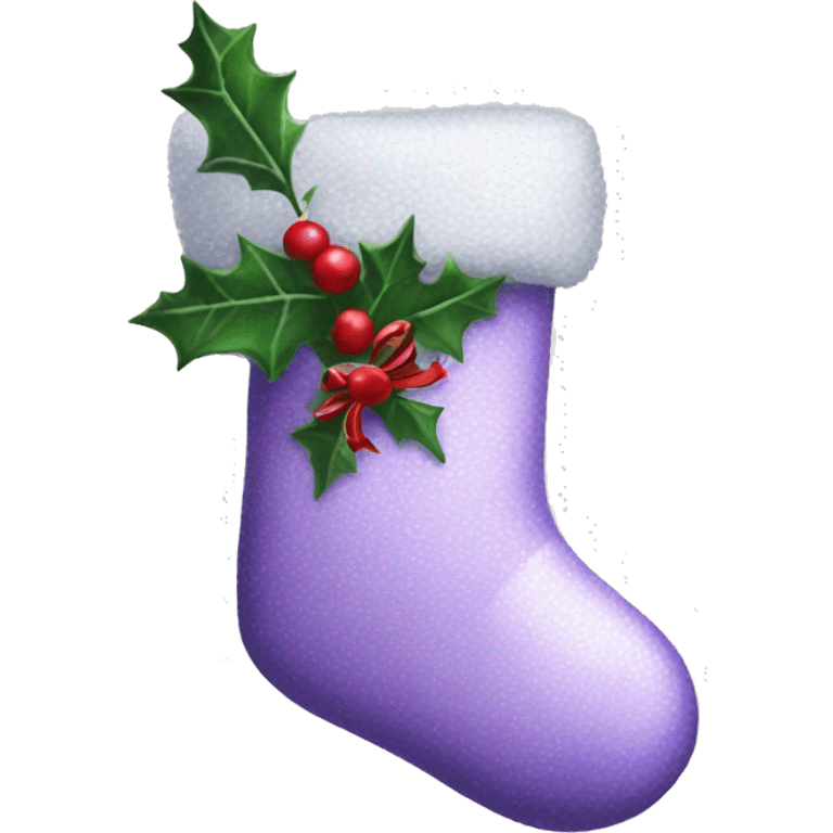  lilac Christmas stocking  realistic  emoji