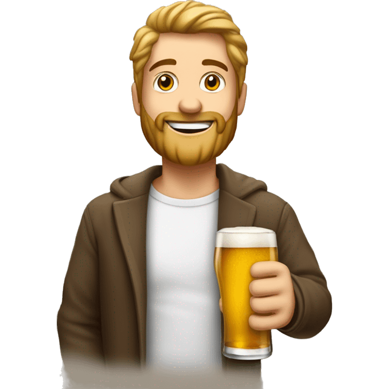 homem com copo de cerveja  emoji