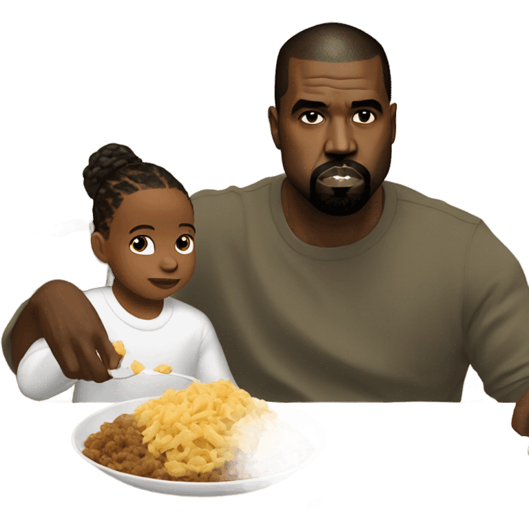 Kanye went feeding his daughter  emoji