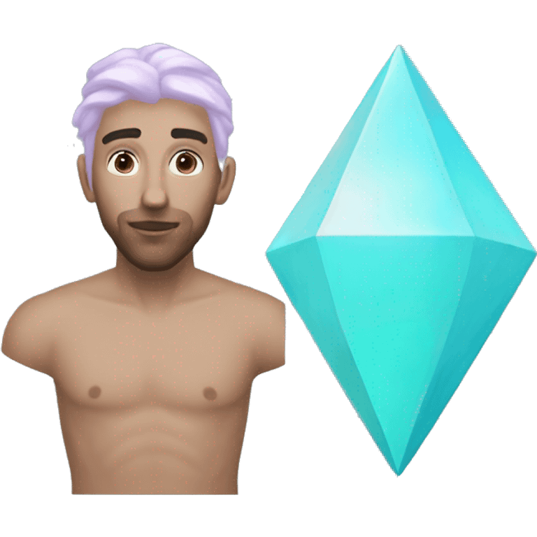 Pastel blue plumbob sims emoji