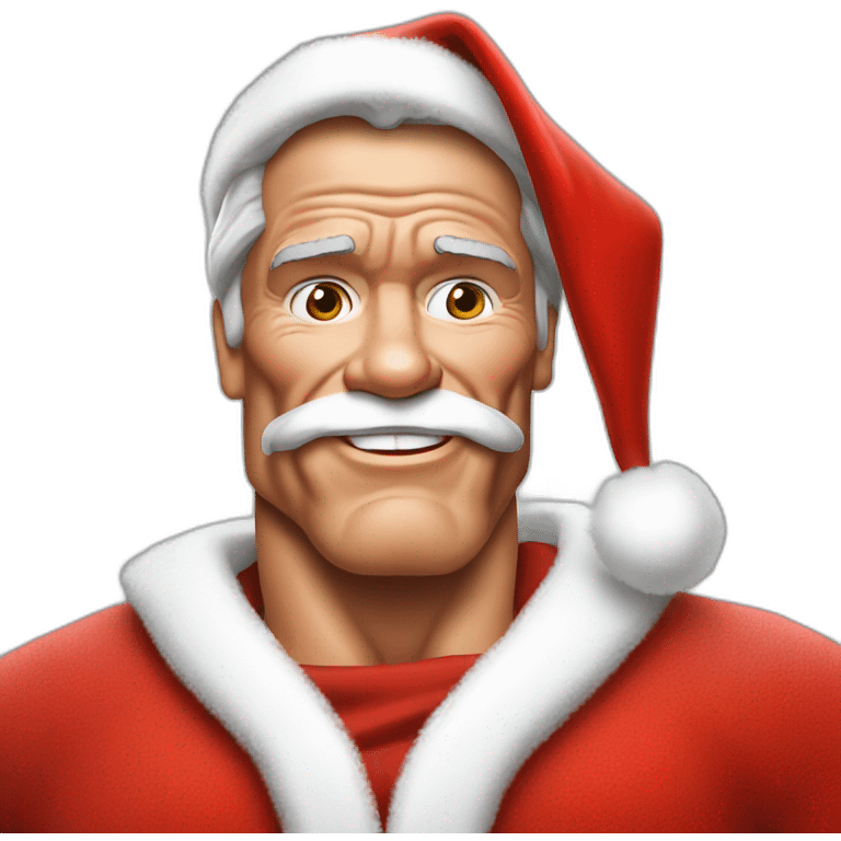 arnold schwarzenegger as santa claus emoji