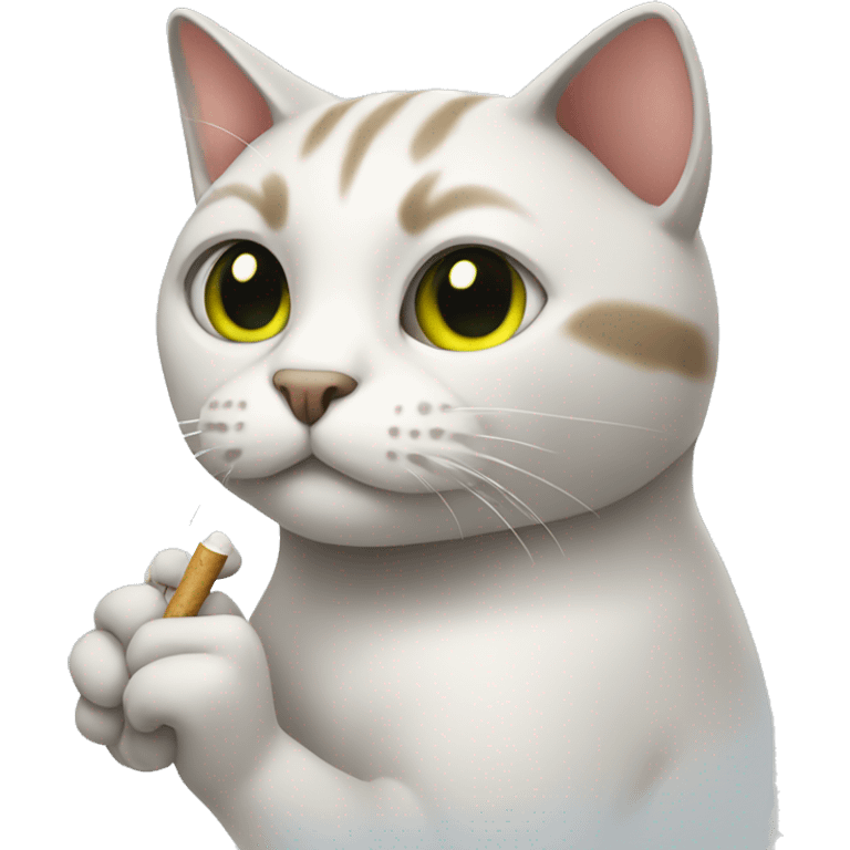 Cat with a joint emoji