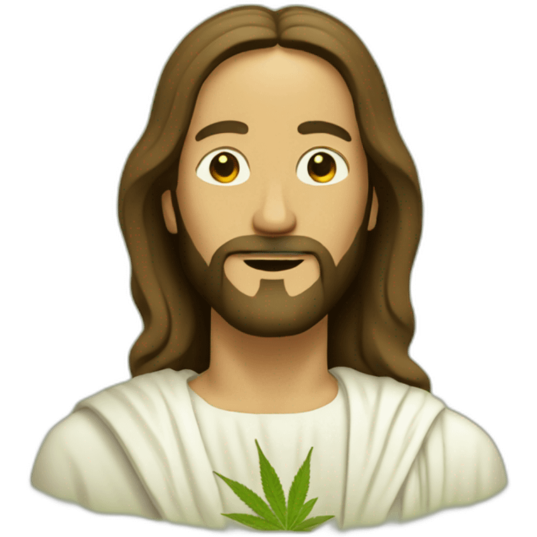 jesus promoting marijuana emoji