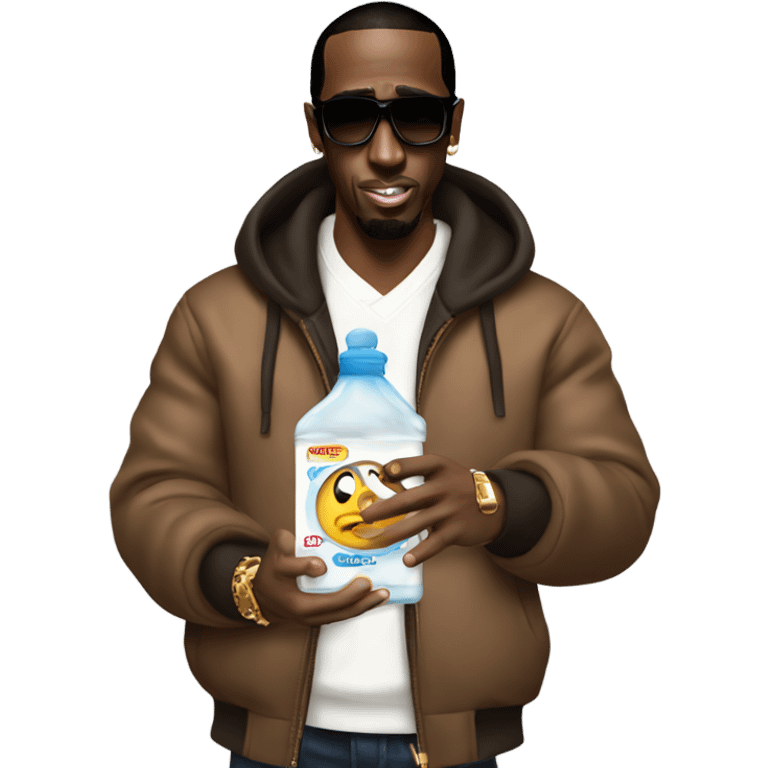 P Diddy holding baby oil emoji