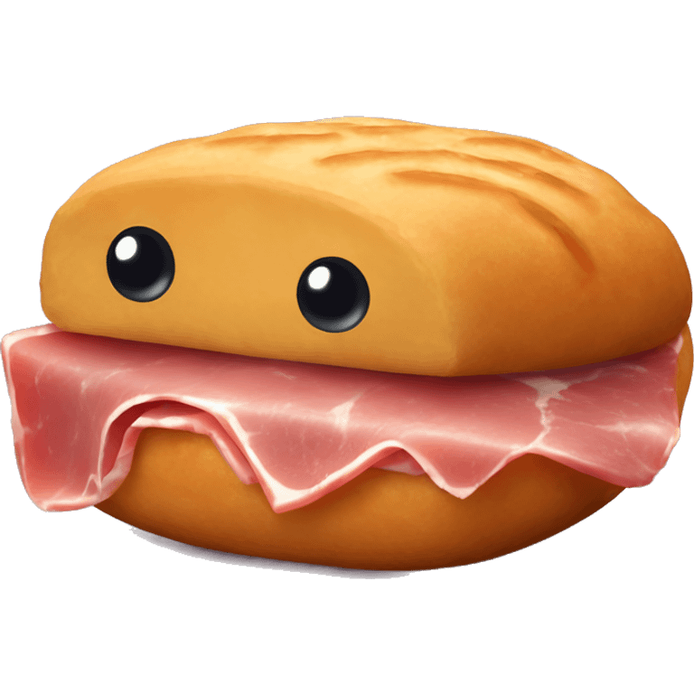 croqueta de jamón con cara  emoji