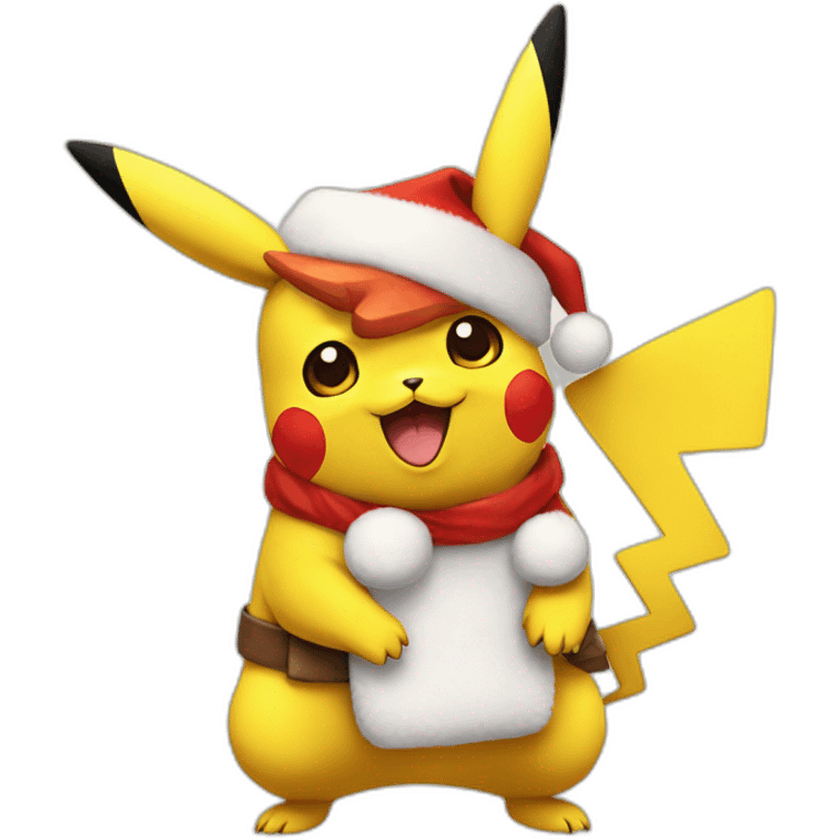 Pikachu noël emoji