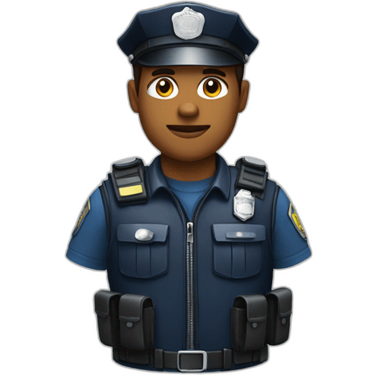 police officer with a gilet emoji