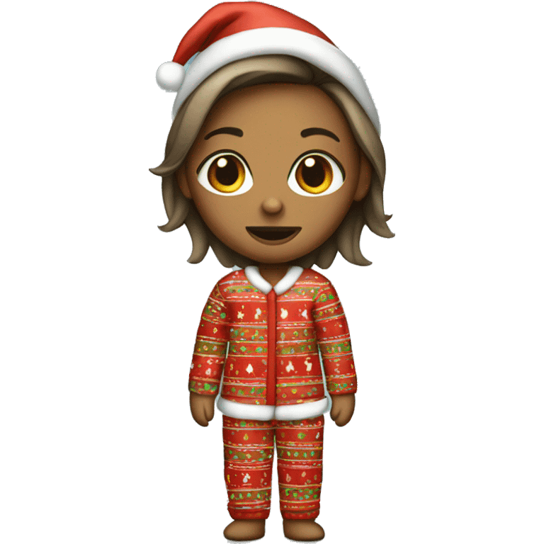 girl in christmas pajamas emoji