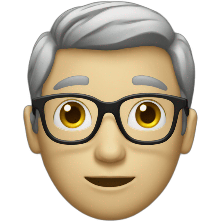 white skinny programmer with glasses emoji