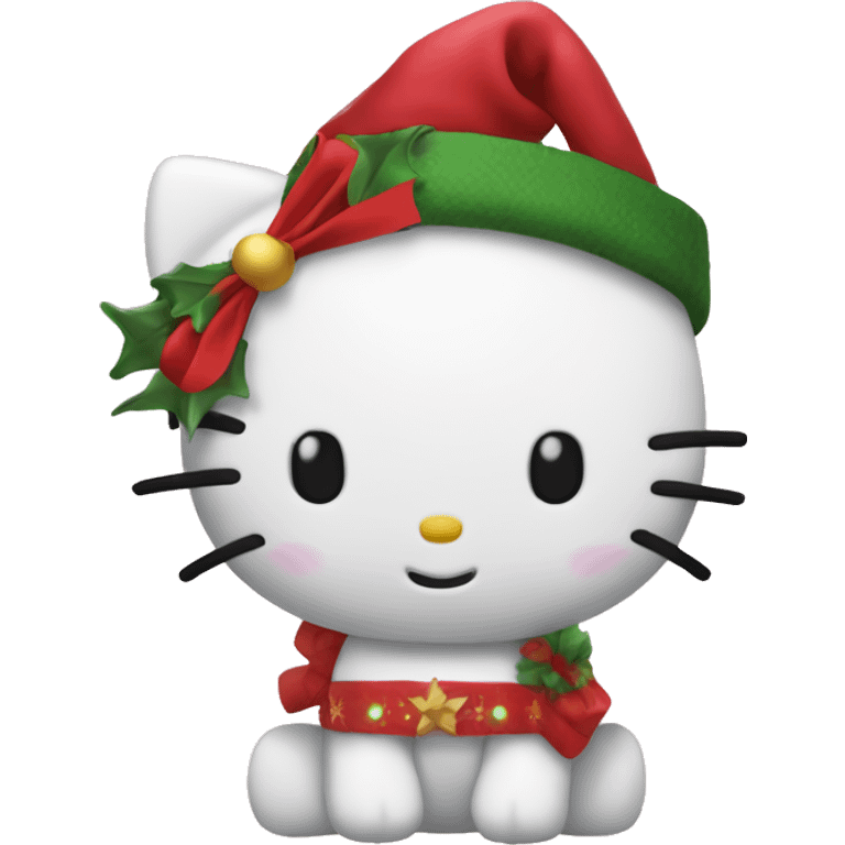 Árvore natal com enfeite Hello kitty  emoji