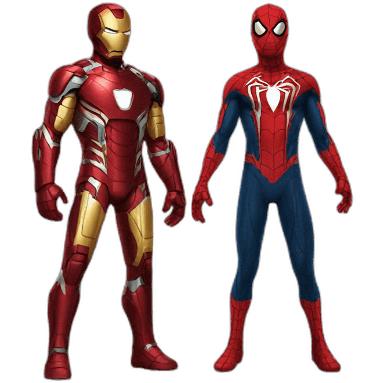 Ironman and spiderman emoji