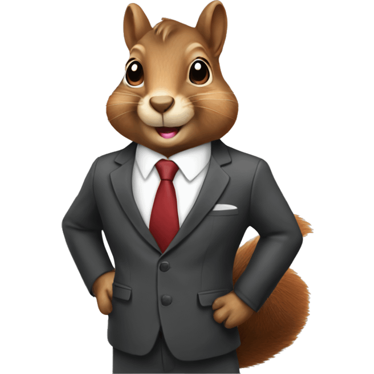 Squirrel in a suit emoji