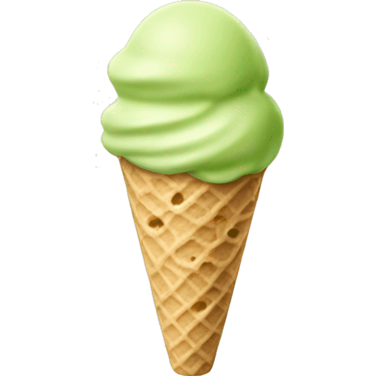 Pistachio ice cream emoji