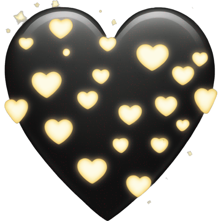 Black heart with sparkles emoji