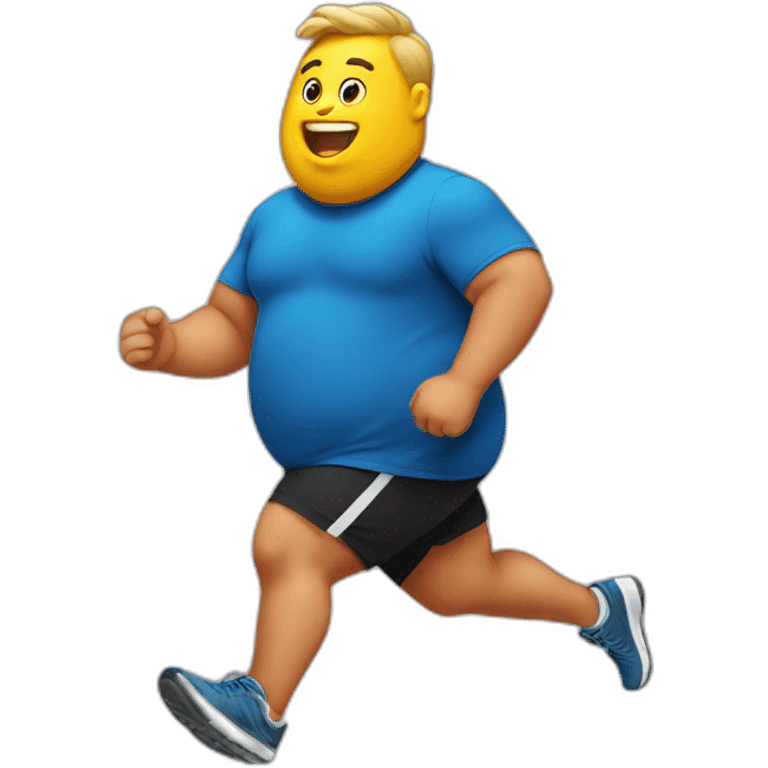 Fat running emoji