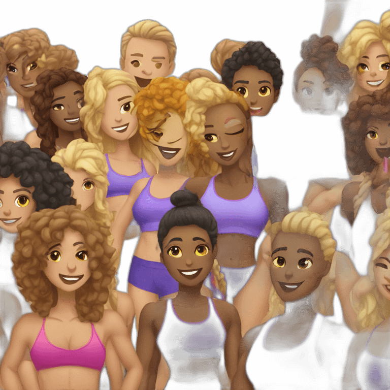 pride parade but at a gym emoji