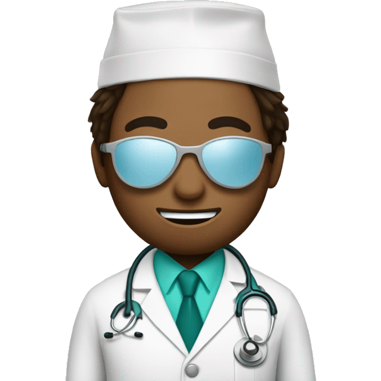 coconut dressed as a medical doctor emoji