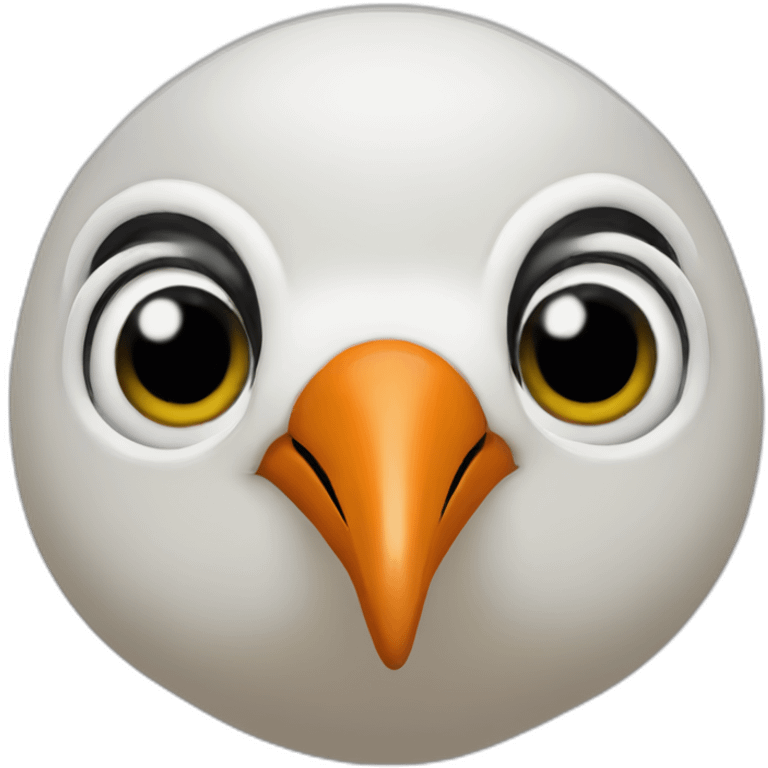 Piping plover head emoji