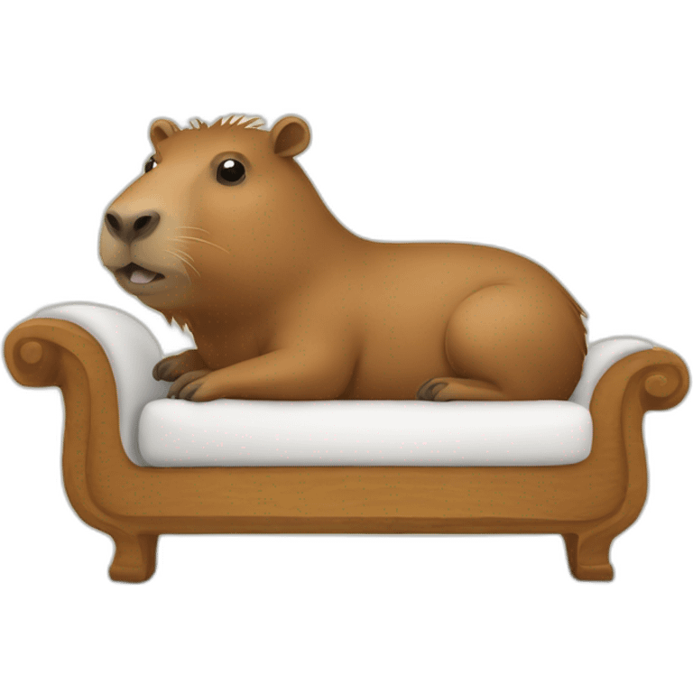 Une chaise sur un capybara emoji