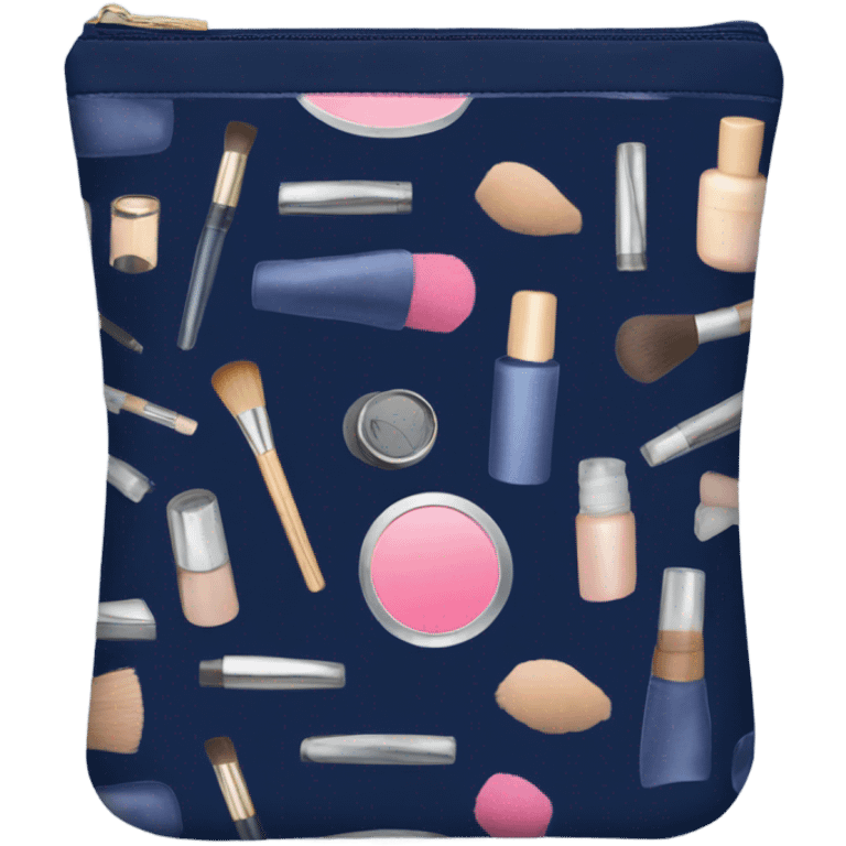 Makeup bag in the navy blue  emoji